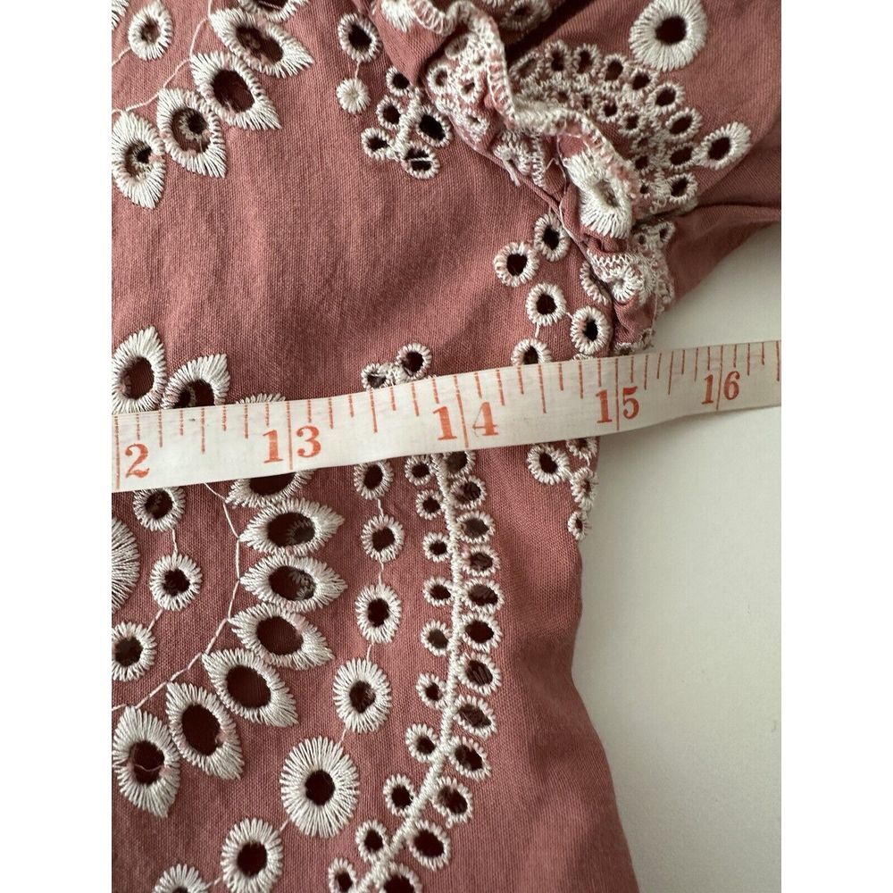 L'ATISTE BY AMY Dress Women Medium Mauve Ruffle Mini Boho Bohemian Coquette - Picture 9 of 10